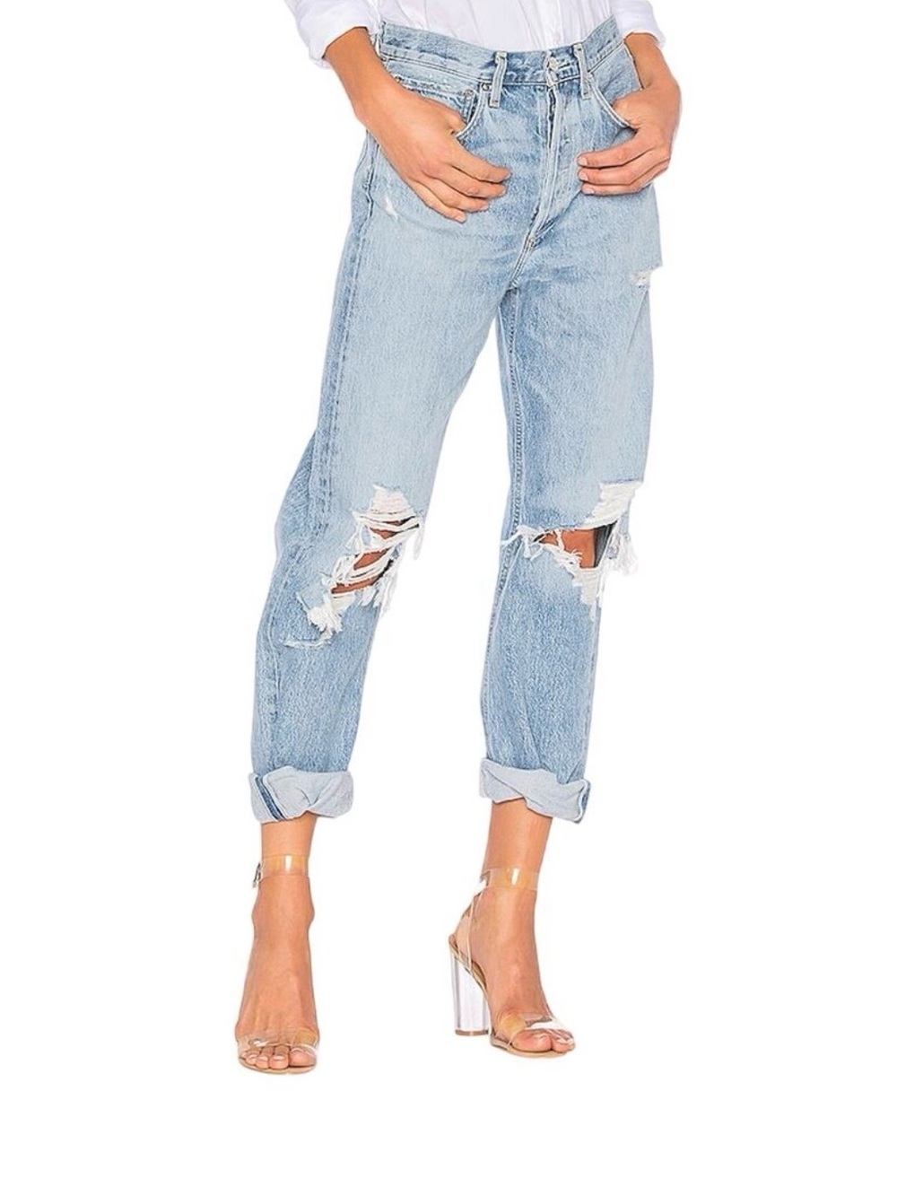Agolde 90’s Mid -Rise Distressed Jeans size 29.